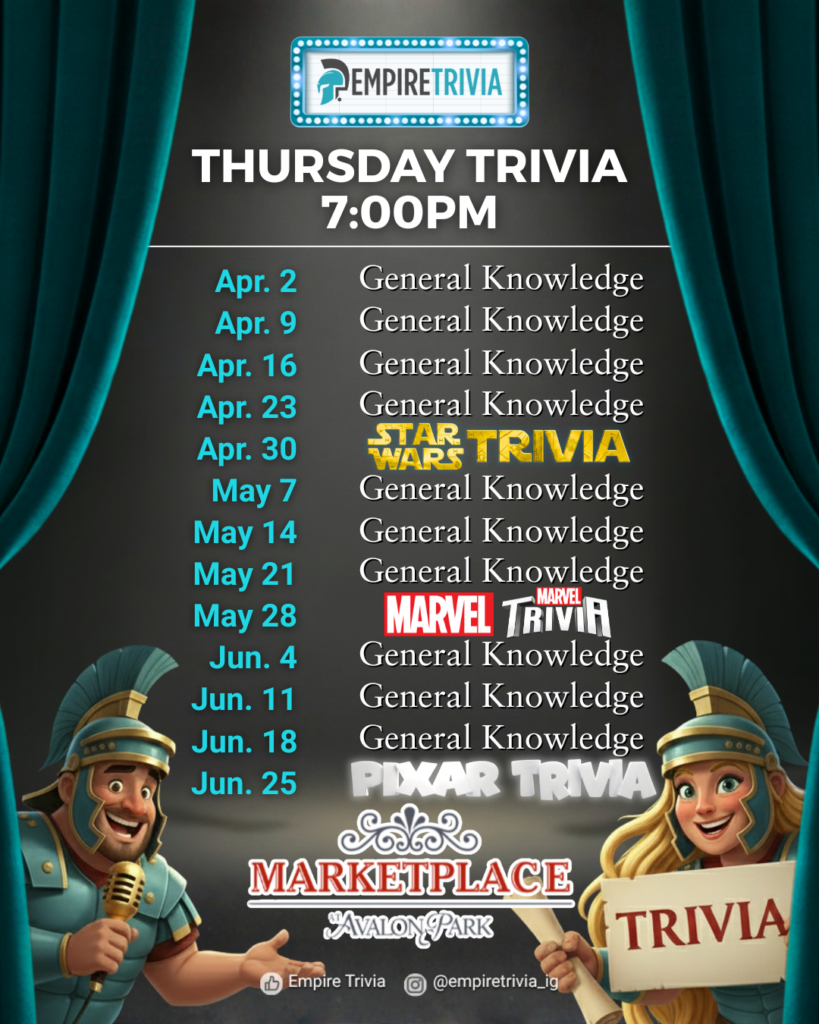 Thursday Trivia @ Marketplace at Avalon Park