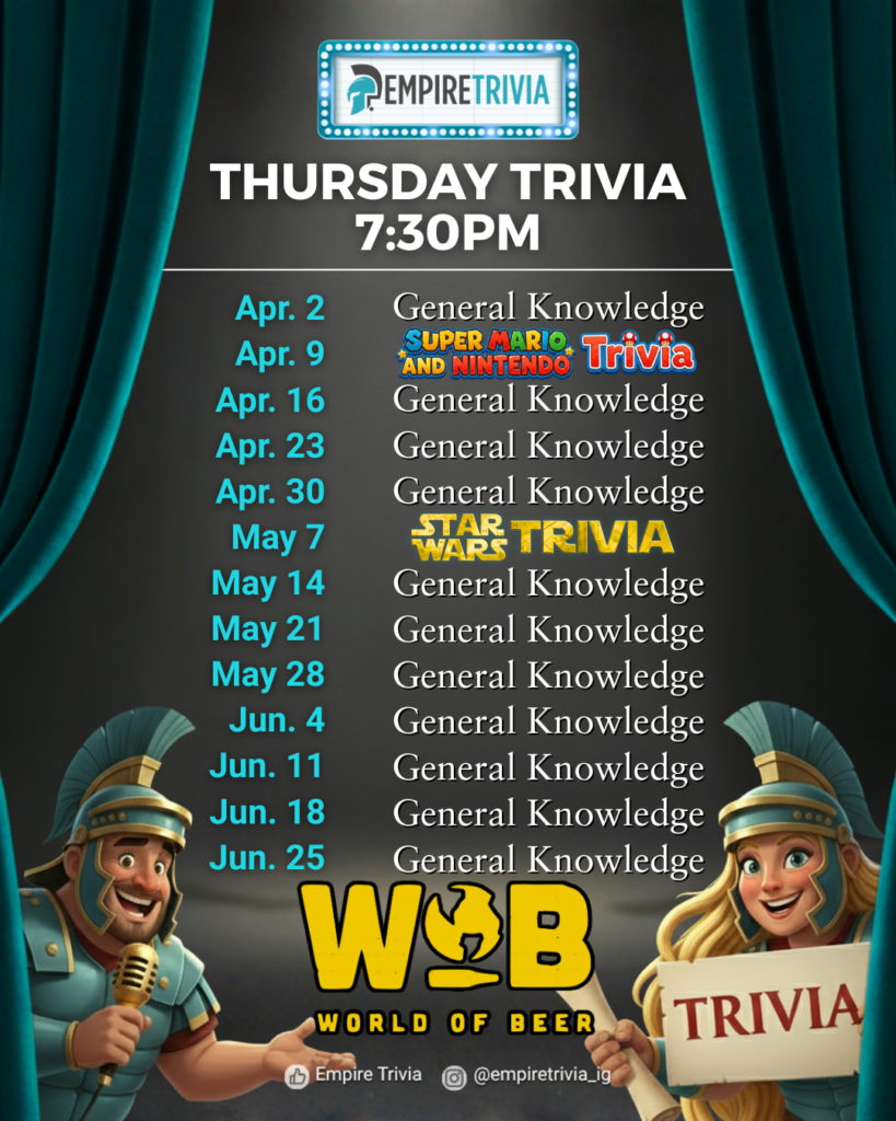 Thursday Trivia @ WOB Bar & Kitchen (Downtown Orlando)