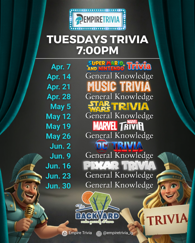 Tuesday Trivia @ The Backyard