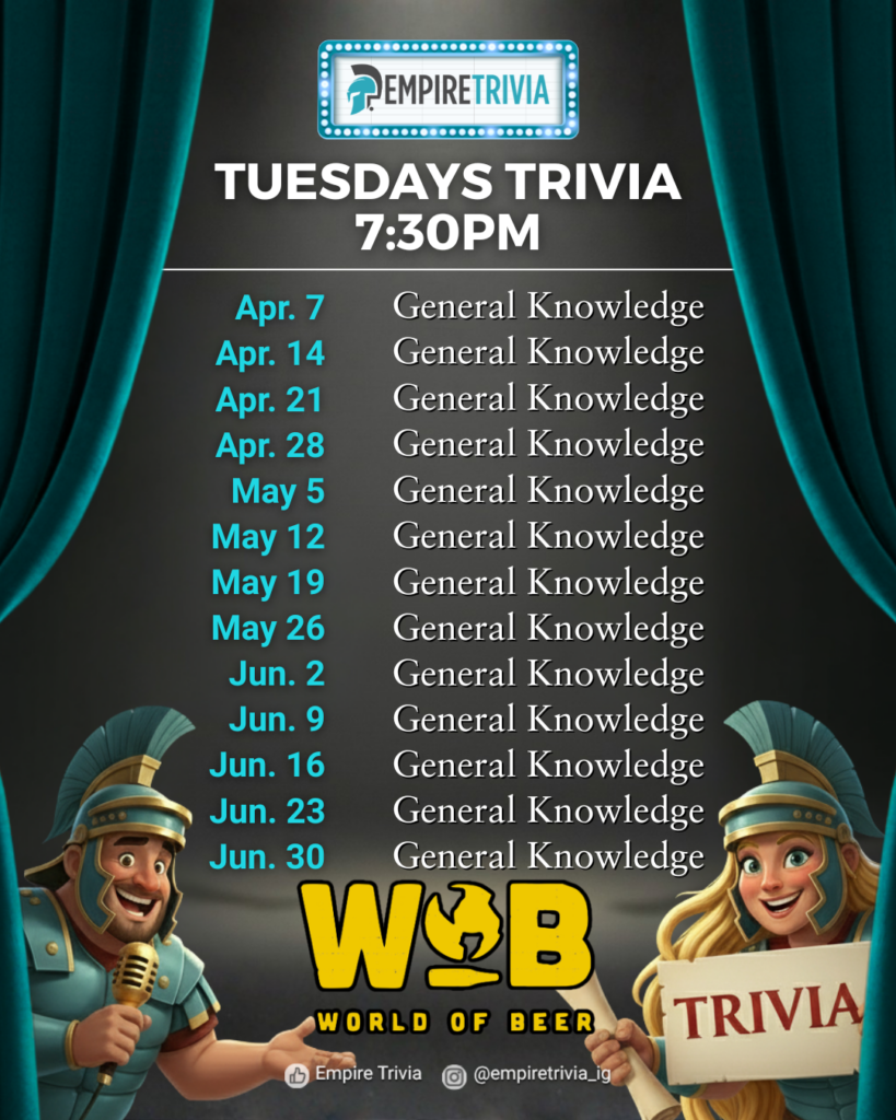 Tuesday Trivia @ WOB Bar & Kitchen (Downtown Orlando)